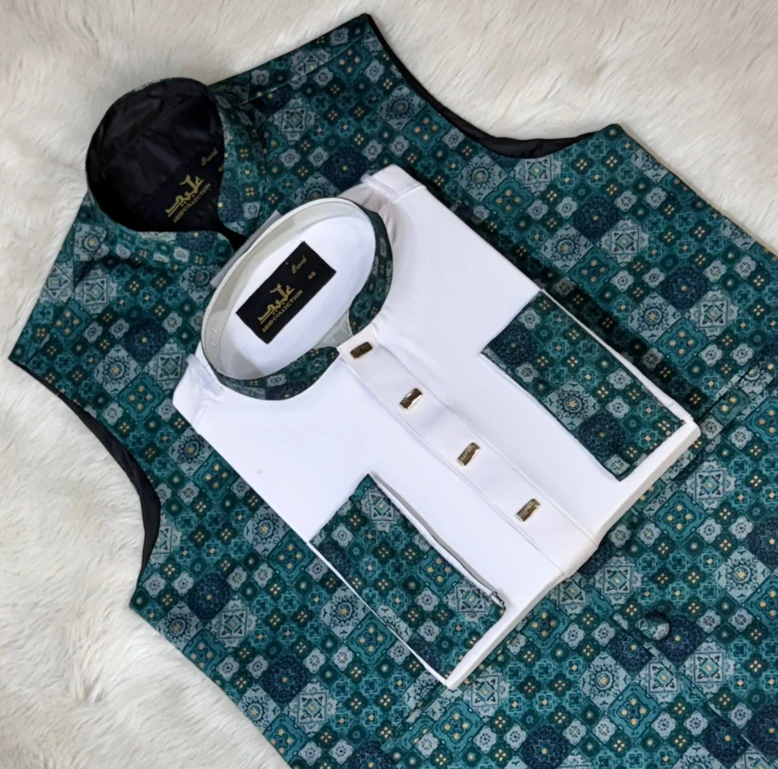 Premium Print Koti~Panjabi Set